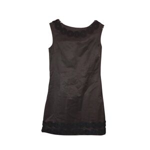 A-Tout-Age Black Sleeveless Raised Flower Detail Cocktail Dress Size 2